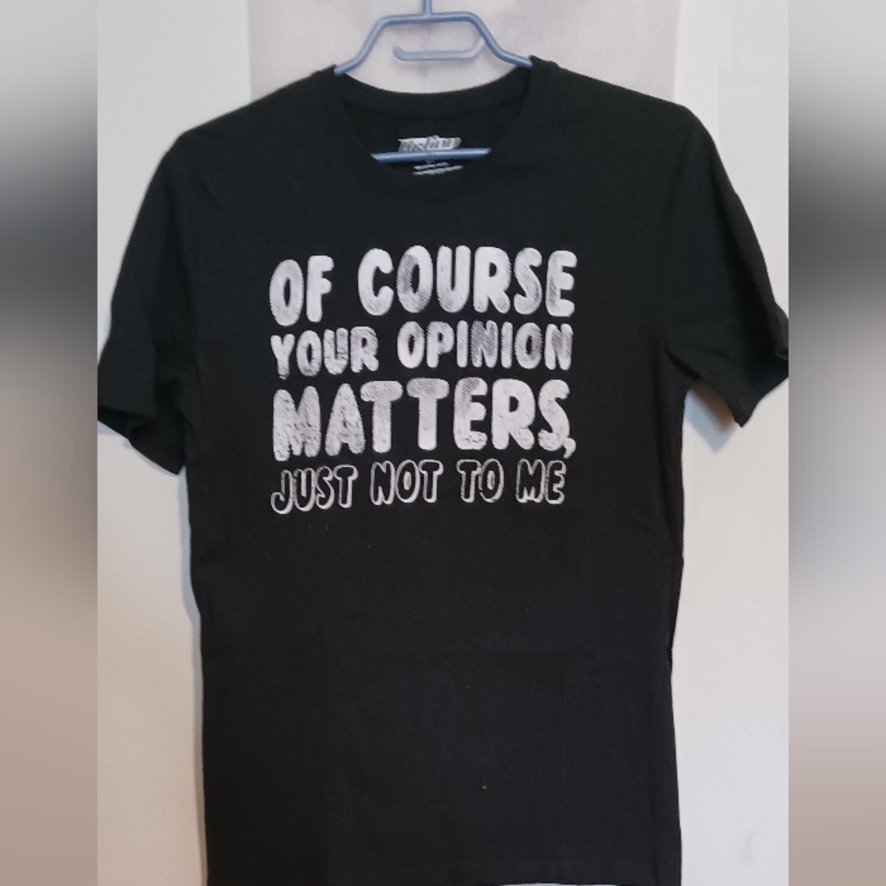 Black Graphic Opinion T-Shirt - Small